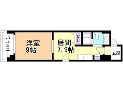 フラット・A 1LDKの間取図画像