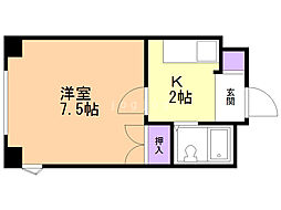 グラムール南平岸 1LDKの間取図画像