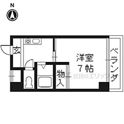 レジデンス春田桂坂7th 1Kの間取図画像