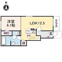 ジェルメ園部III 105 ｜ 京都府南丹市園部町横田４号（賃貸アパート1LDK・1階・44.70㎡） その2