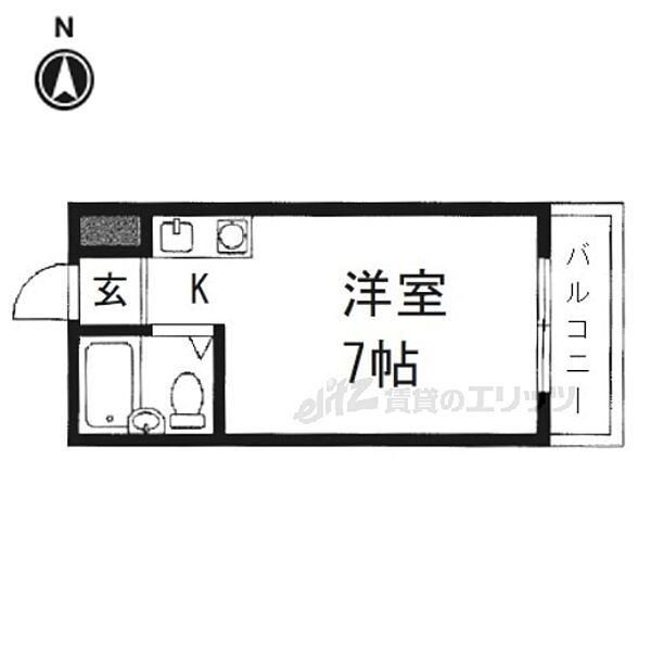 ＲＩＮ’Ｓコーポラティヴハウス 307｜京都府京都市西京区嵐山朝月町(賃貸マンション1K・3階・12.96㎡)の写真 その2