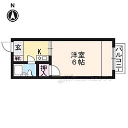 ハイツ山口 1階1Kの間取り