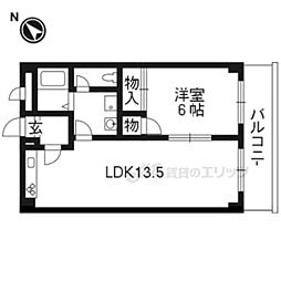 ベルジュール小嶋 3階1LDKの間取り