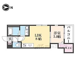 バルダ花園 1LDKの間取図画像