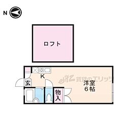 あねっくす弐番館 ワンルームの間取図画像