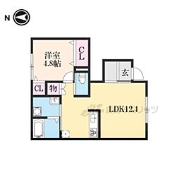 ビーグルスクエアA棟 1LDKの間取図画像