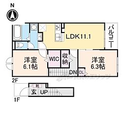 コンフォルト 2LDKの間取図画像