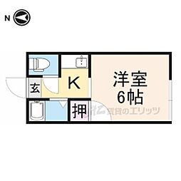ハイツエバーグリーン 1Kの間取図画像
