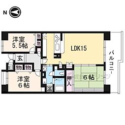 メルサンテかめおか 3LDKの間取図画像