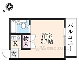 G-plus嵐山 ワンルームの間取図画像