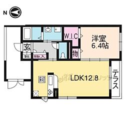 西中合町チェルシー・ハウス 1LDKの間取図画像