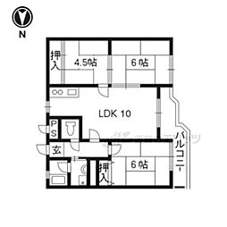 シベール青殿 3LDKの間取図画像