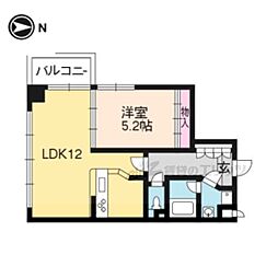 プラネシア星の子京都御所 1LDKの間取図画像