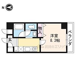 フレグランスカドノ 1Kの間取図画像