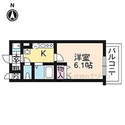 ラナップスクエア京都西陣 1Kの間取図画像