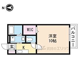 メゾンブリーズ 1Kの間取図画像