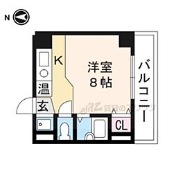 リベーラ塩屋 ワンルームの間取図画像