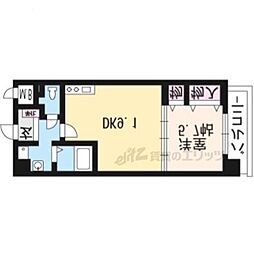 アテナリー右京 1DKの間取図画像