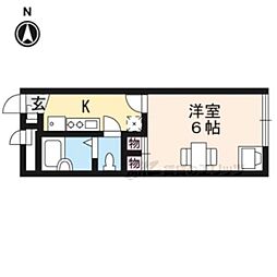 レオパレスチャスティティ 1Kの間取図画像