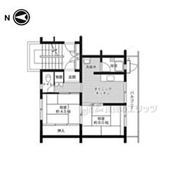 ビレッジハウス外町2号棟 2DKの間取図画像