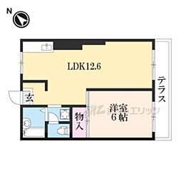 ハイスクエア湖南 1LDKの間取図画像