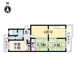 セレッソ甲西A号館 3LDKの間取図画像