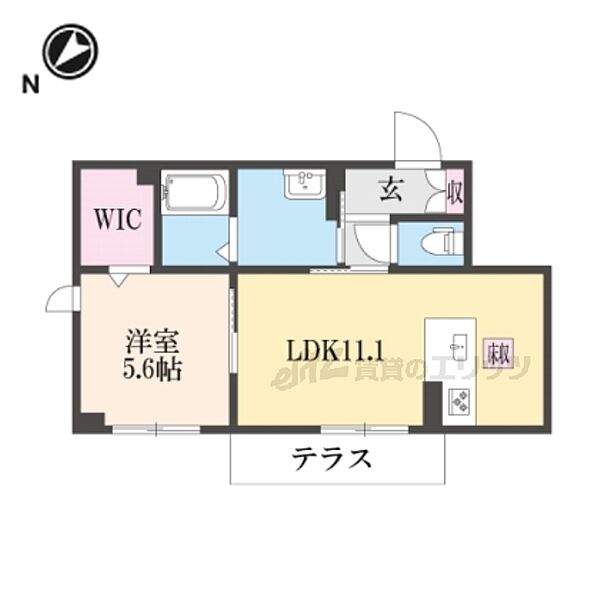 滋賀県彦根市河原2丁目(賃貸マンション1LDK・1階・42.75㎡)の写真 その2