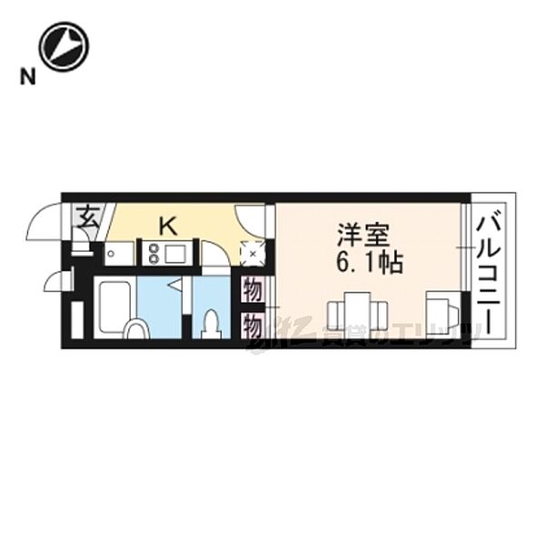 滋賀県彦根市後三条町(賃貸アパート1K・3階・19.87㎡)の写真 その2