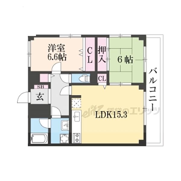 滋賀県甲賀市甲南町深川(賃貸マンション2LDK・3階・68.85㎡)の写真 その2