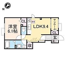 滋賀県長浜市神照町（賃貸アパート1LDK・1階・40.04㎡） その2