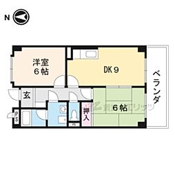 ネオミレニアム 2LDKの間取図画像