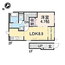 滋賀県彦根市高宮町（賃貸アパート1LDK・2階・42.34㎡） その2