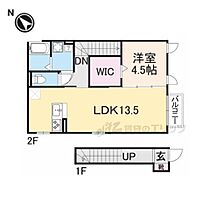 滋賀県愛知郡愛荘町愛知川（賃貸アパート1LDK・2階・48.20㎡） その1