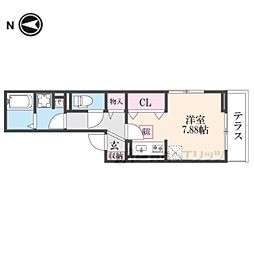 ノア 1階ワンルームの間取り