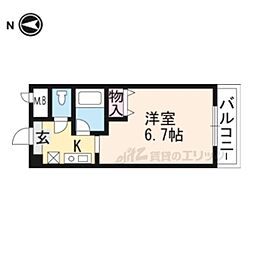 JR東海道・山陽本線 瀬田駅 徒歩5分の賃貸マンション 7階1Kの間取り