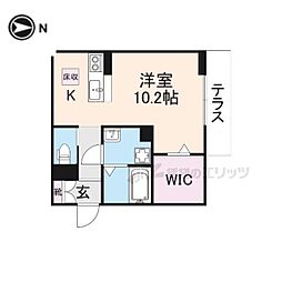 JR東海道・山陽本線 彦根駅 徒歩11分の賃貸アパート 1階ワンルームの間取り