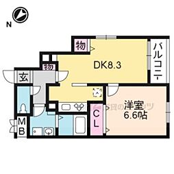 ボヌール・ロジェ 3階1LDKの間取り