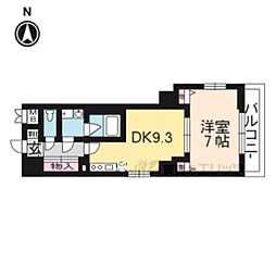 JR東海道・山陽本線 大津駅 徒歩13分の賃貸マンション 2階1LDKの間取り