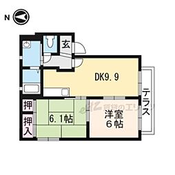 グリーン・スプリングB 2LDKの間取図画像