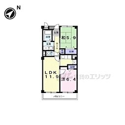 コモド・カーサ 2LDKの間取図画像