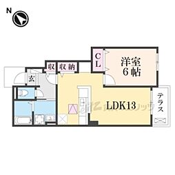 リバーサイドレジデンス 1LDKの間取図画像