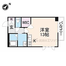 クラッシーメゾン ワンルームの間取図画像