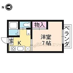 ポエム6 1Kの間取図画像