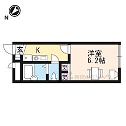 レオパレスシャンテ高宮 1Kの間取図画像
