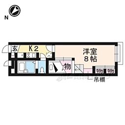 レオパレス十九 1Kの間取図画像