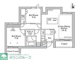 間取図画像 2LDK