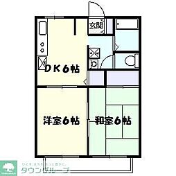 コーポ大ヶ谷戸 2DKの間取図画像