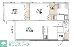 Charme 2LDKの間取図画像