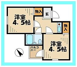 アスタック壱番館 2Kの間取図画像