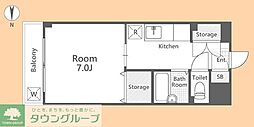ダン・ラヴニール梶ヶ谷 1Kの間取図画像